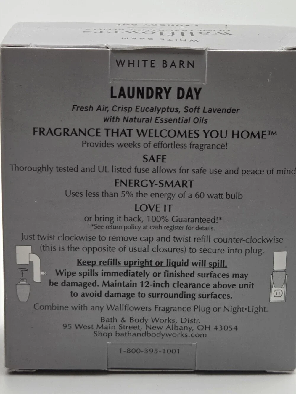 White Barn Wallflowers Laundry Day Home Fragrance Refills X 4